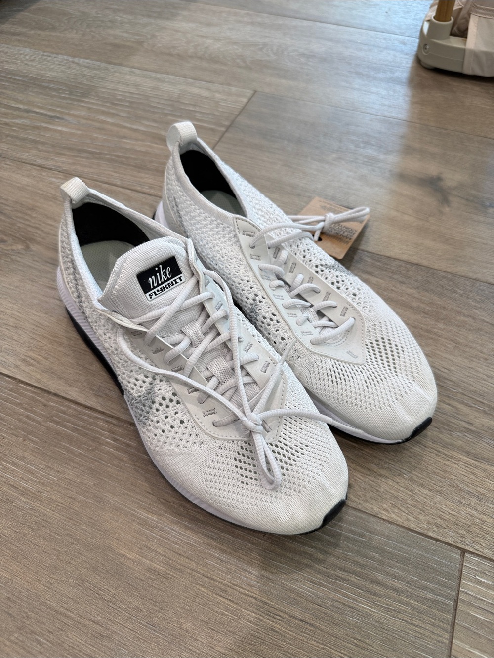 Nike Flyknit Men’s White and Black Athletic Running Shoes